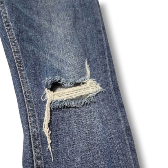 Topshop Jeans Size 26 W26"xL23.5" Topshop Moto Lucas Jeans Crop Distressed Jeans - Picture 6 of 8